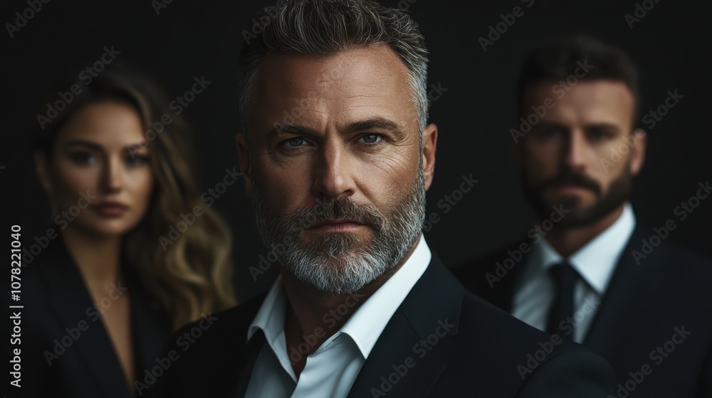 A confident leader guiding a diverse team through a project, high contrast, dramatic lighting, teamwork and strong leadership at work A confident leader guiding a diverse team through a project, high contrast, dramatic lighting, teamwork and strong leadership at work