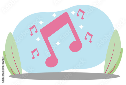 Musical Note Concept Illustration Stylish and Beautiful