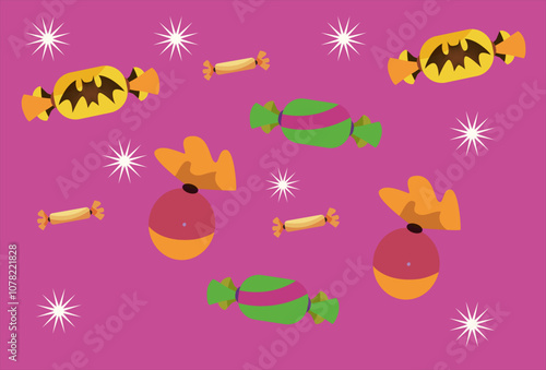 Candy Concept Illustration Stylish and Beautiful