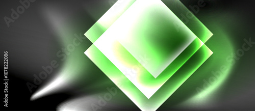 Dark neon colors with glass square shapes