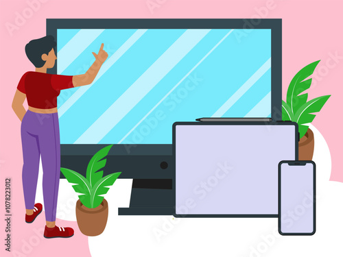 Lcd Concept Illustration Stylish and Beautiful