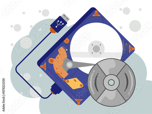 Compact Disk Concept Illustration Stylish and Beautiful
