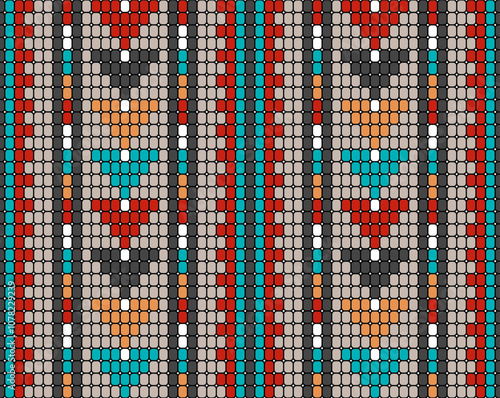 Southwestern Aztec beaded tribal arrows Vector Pattern. Colorful timeless native Aztec beads arrow stripes seamless pattern.