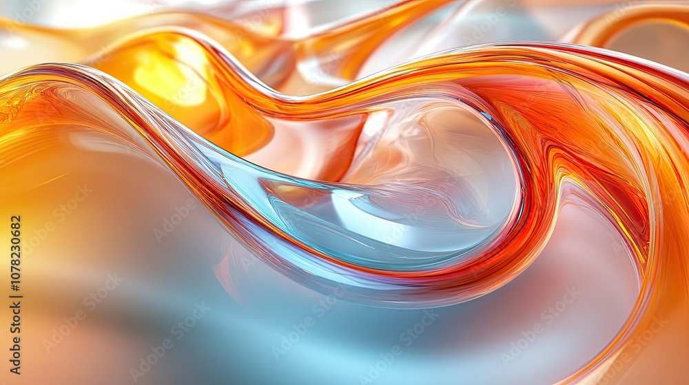 Fototapeta premium abstract shiny glass geometry background 3d rendering