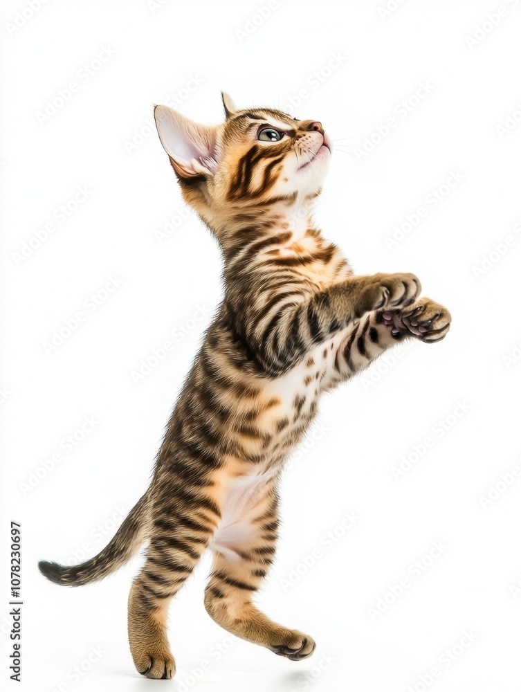 Cat kitten in motion pose transparent background Cat kitten in motion pose transparent background