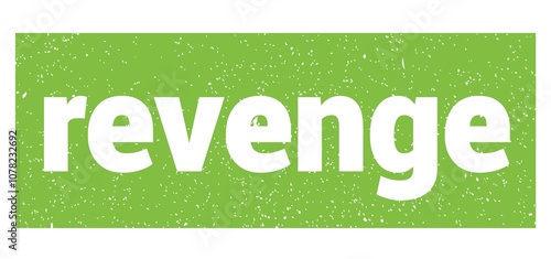 Obraz na plátně revenge text written on green stamp sign.