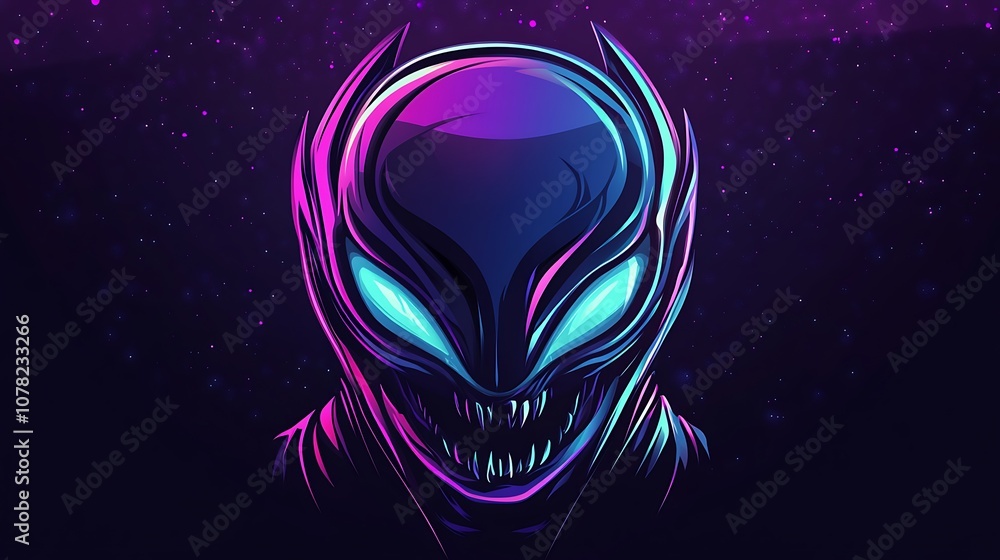 Neon Alien Portrait Neon Alien Portrait