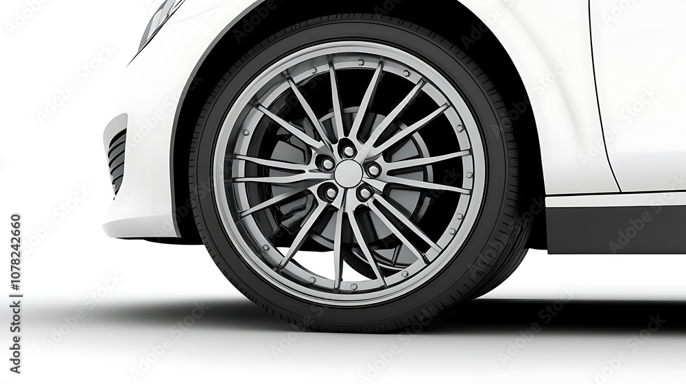Red Car Wheel Close-up Red Car Wheel Close-up