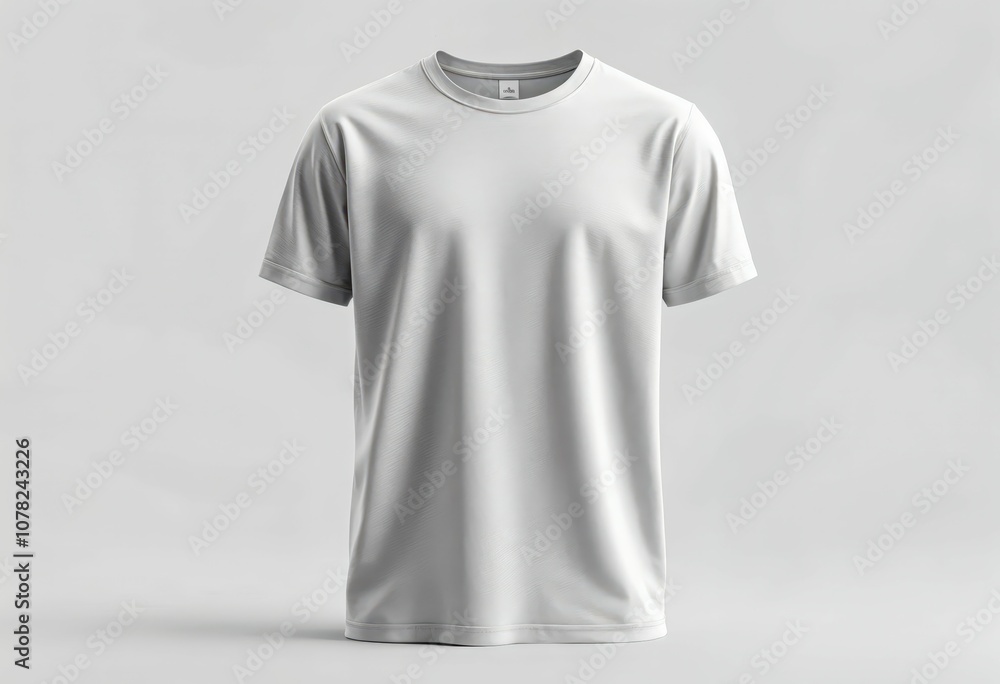 Everyday Comfort: Heather Gray Crew Neck T-Shirt Mockup Everyday Comfort: Heather Gray Crew Neck T-Shirt Mockup