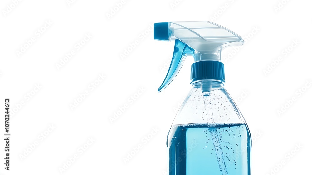 Blue Spray Bottle With White Background Blue Spray Bottle With White Background