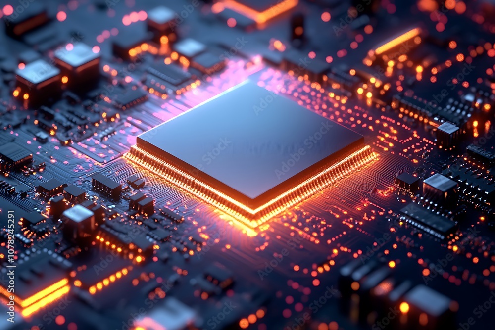 Digital glowing circuit board design Digital glowing circuit board design