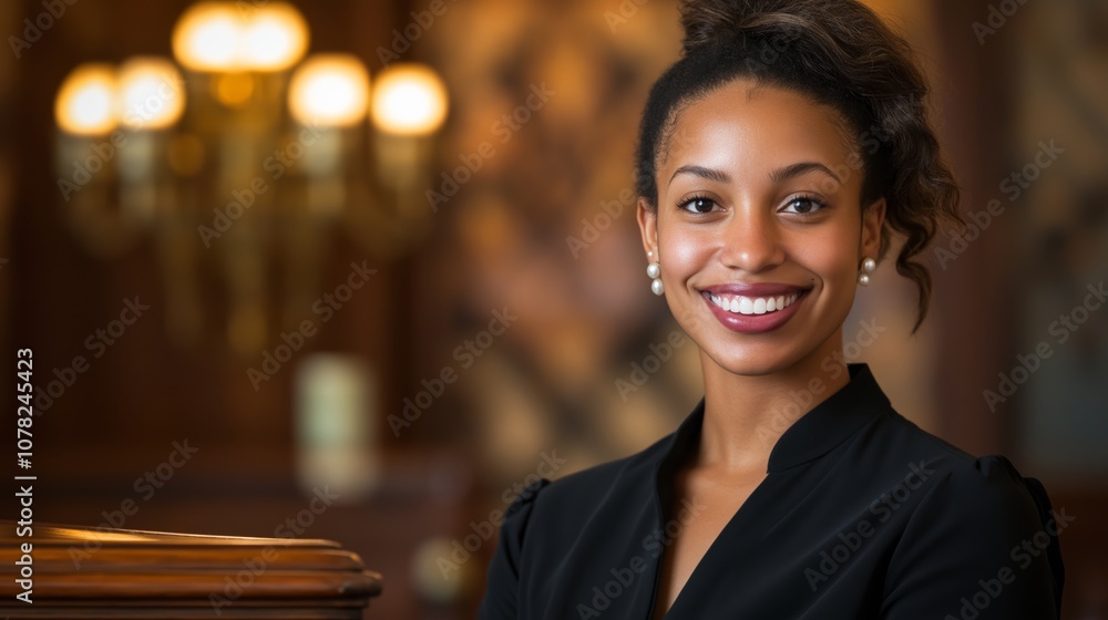 Confident young woman with medium brown skin and vitiligo in elegant setting for diversity and positive representation stock design Confident young woman with medium brown skin and vitiligo in elegant setting for diversity and positive representation stock design