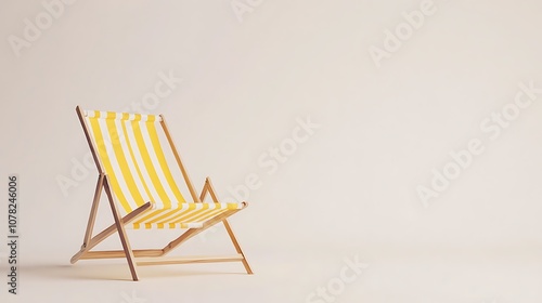 Yellow Striped Adirondack Chair