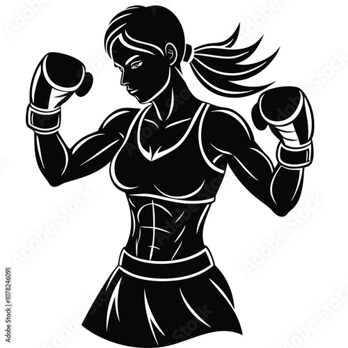 silhouette of a woman with dumbbells