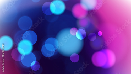 Bokeh lights. Vibrant blur light effect. Abstract blurred background. Vector illustration.