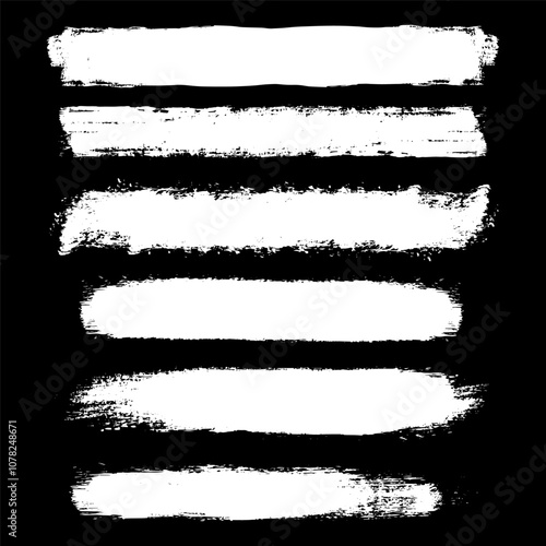 Black masks set. Basis elements for design on black background universal use