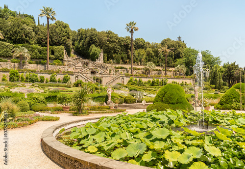 Historic Garden Garzoni in Collodi, in the municipality of Pescia, province of Pistoia, Tuscany, Italy. photo