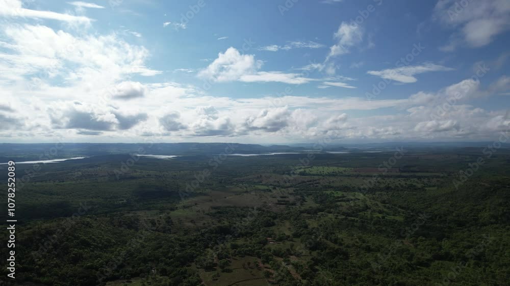 Border between Minas and Goias in Brazil, Paranaiba river Border between Minas and Goias in Brazil, Paranaiba river