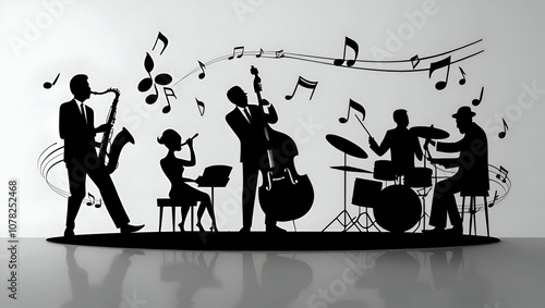 World Jazz Day, International Violin Day, Vector Illustration, Jazz Festival, World Music Day, Generative Ai