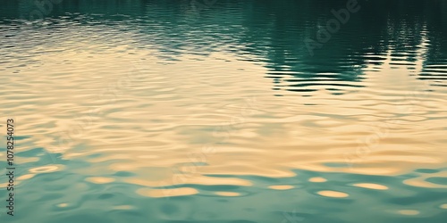 Smooth water reflection on a calm lake