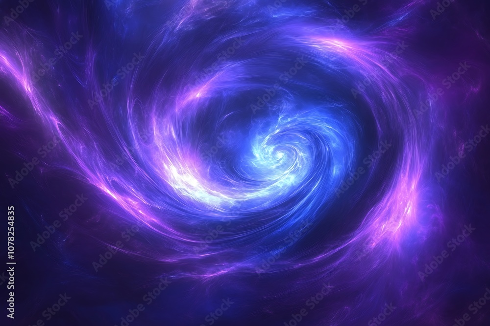 Glowing blue and purple swirling shapes Glowing blue and purple swirling shapes