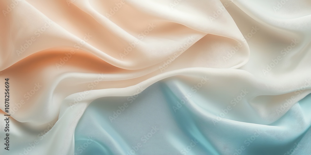 Fototapeta premium Ivory and soft blue gradient background for a classic look.