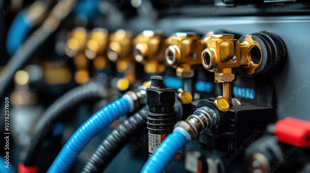 Naklejka premium Industrial Machine Close-up