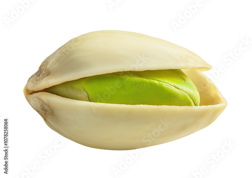 Wallpaper Mural Open pistachio shell reveals bright green nut inside plain Torontodigital.ca