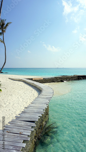 Maldives Island beach bulkhead