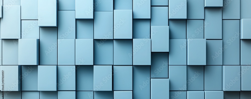 Abstract Blue Block Wall. Abstract Blue Block Wall.
