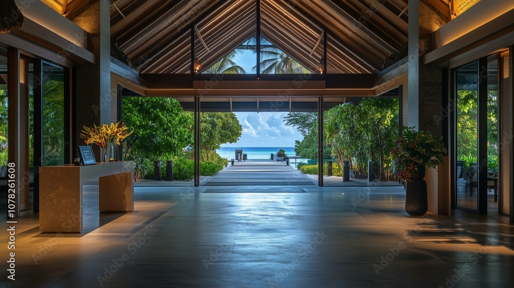 A luxurious Resort in the Maldives. Perfect for Holiday Inspo and Hotel Advertisements. A luxurious Resort in the Maldives. Perfect for Holiday Inspo and Hotel Advertisements.