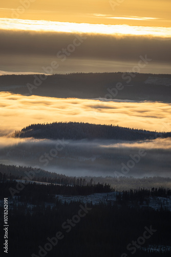 Foggymountain in Nevelfjell, Norway  photo