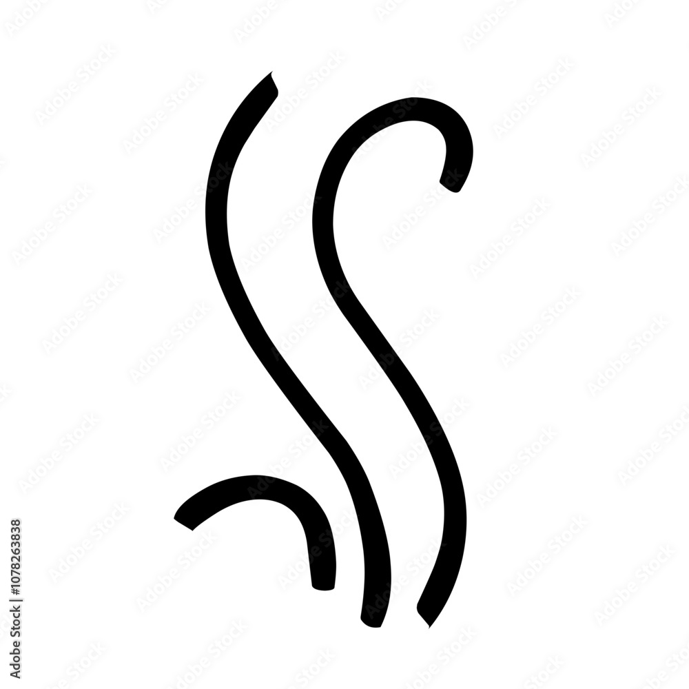 Steam and smoke lines icons . Air wind and scent linear Steam and smoke lines icons . Air wind and scent linear