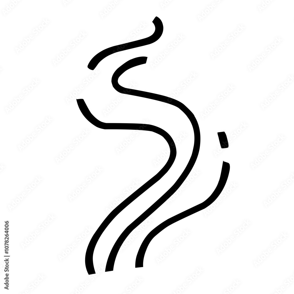 Steam and smoke lines icons . Air wind and scent linear Steam and smoke lines icons . Air wind and scent linear