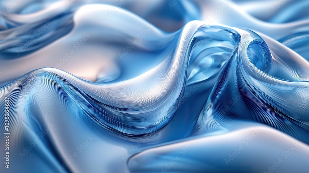 Obraz premium dark transparent glass curves background 3d rendering