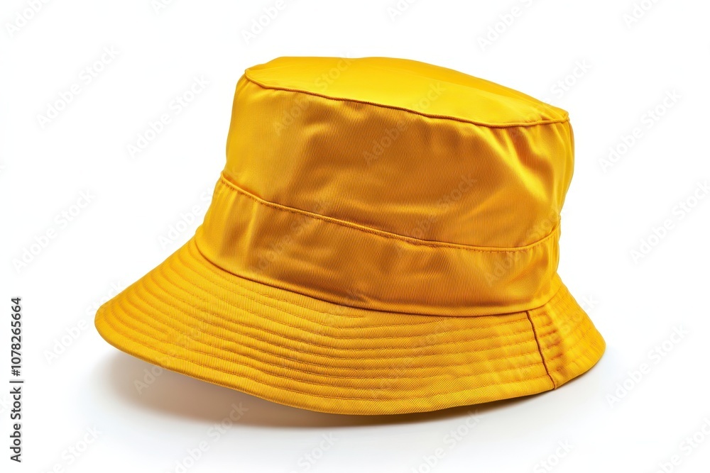 isolate white background yellow bucket hat isolate white background yellow bucket hat