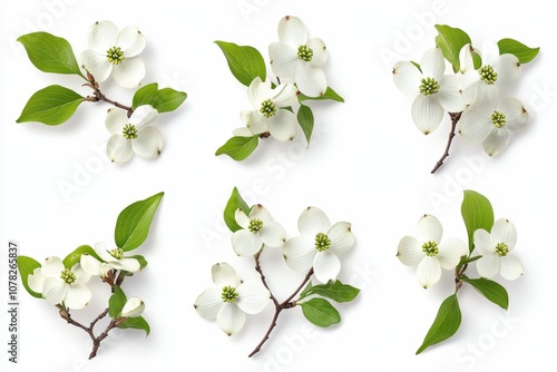 isolated dogwood berries on white background