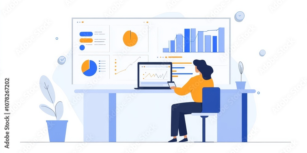 A business analyst uses technology to analyze data and create reports. They focus on digital transformation, using software to manage data and track performance using key metrics. A business analyst uses technology to analyze data and create reports. They focus on digital transformation, using software to manage data and track performance using key metrics.