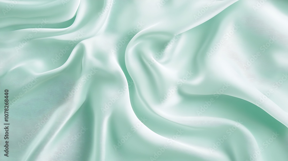 Obraz premium Texture of pastel mint green background with a fabric-like feel