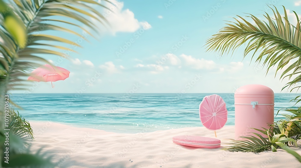 Obraz premium Beach Vacation Essentials