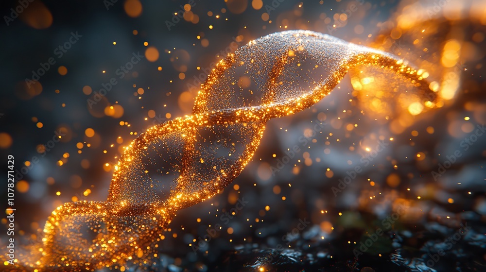 dna and golden liquid bubble 3d rendering dna and golden liquid bubble 3d rendering