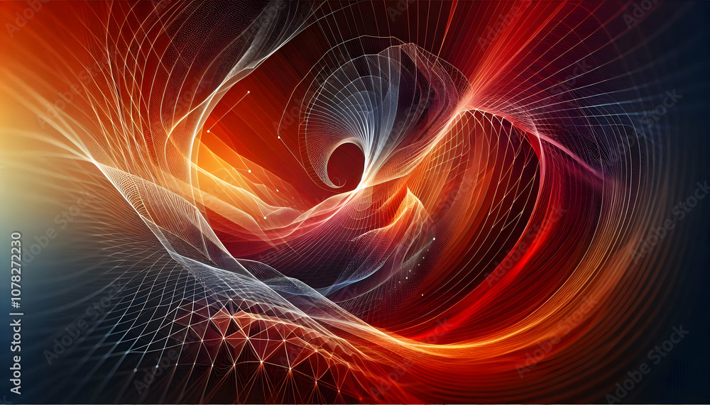 3 Gradient Abstract Wireframe Background with Red to Orange Transition and Dynamic Curves4 3 Gradient Abstract Wireframe Background with Red to Orange Transition and Dynamic Curves4