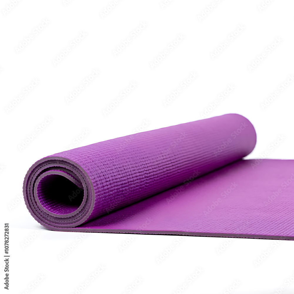 Rolled Purple Yoga Mat Isolated on White Background
Rolled Purple Yoga Mat Isolated on White Background