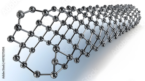 3D representation of a carbon nanotube structure photo