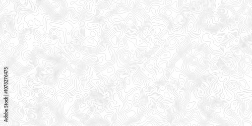 Abstract background vector. Abstract topographic contours map background. Abstract white pattern topography vector background. Black and white topography contour line map isolated on white background.