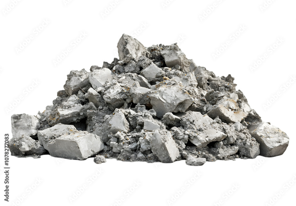 Pile of rubble and debris isolated on transparent background, png. Pile of rubble and debris isolated on transparent background, png.