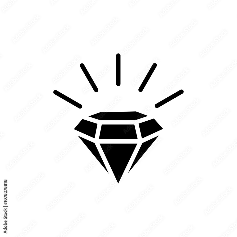 Diamond icon Flat simple outline set Diamond icon Flat simple outline set