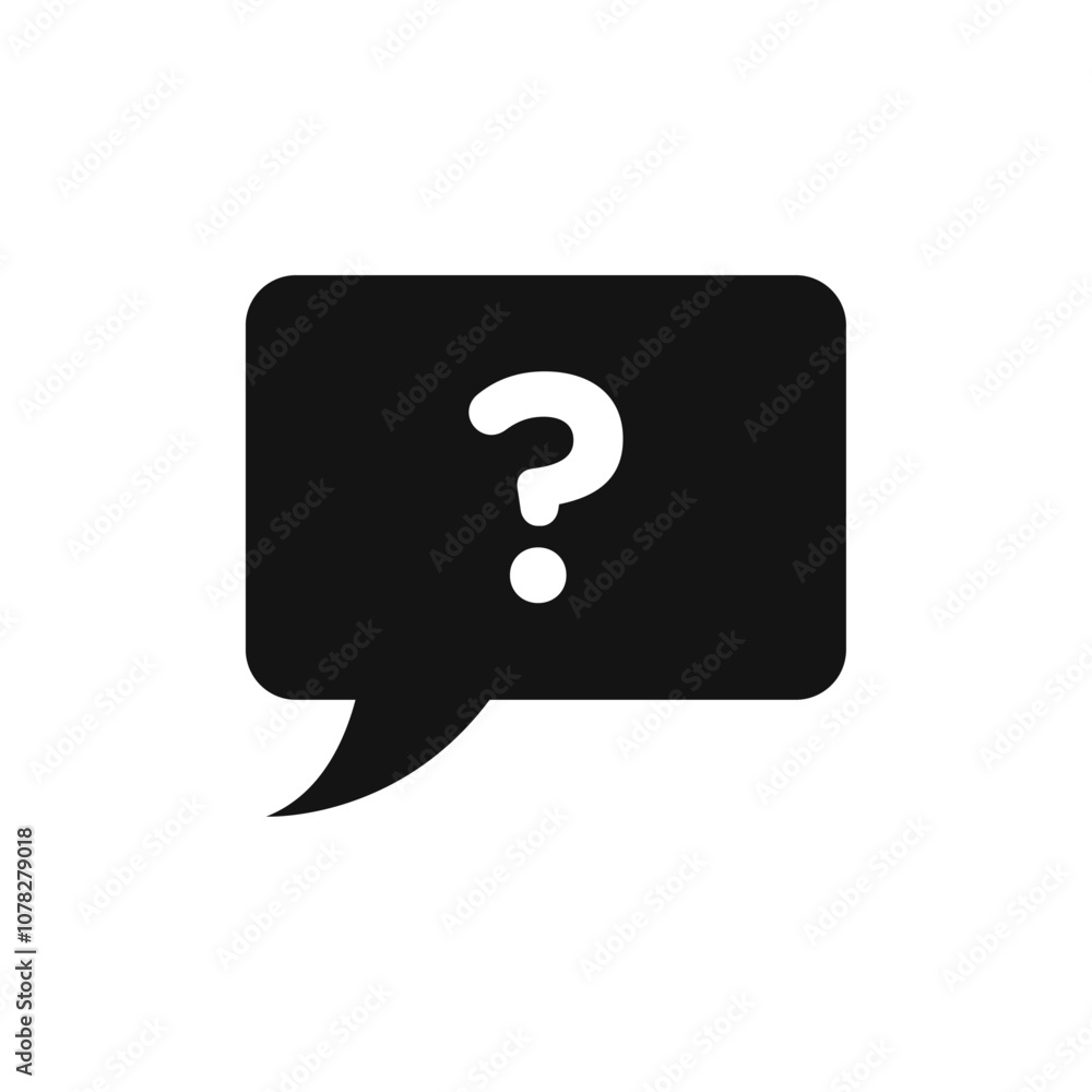 Doubts button icon Flat simple outline set Doubts button icon Flat simple outline set