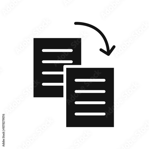 Duplicate icon Flat simple outline set