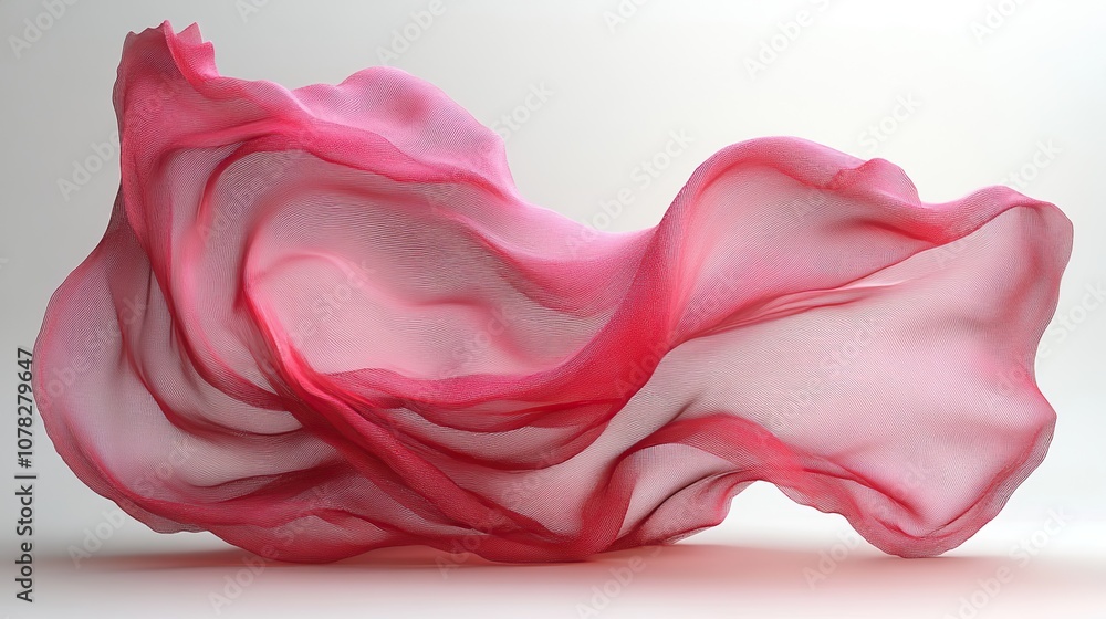 flowing red wave cloth background 3d rendering flowing red wave cloth background 3d rendering